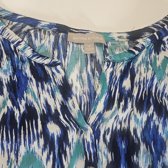 Banana Republic Dress Womens‎ Size 6 Teal Blue Midi Spring Summer Wedding Event - Picture 3 of 6